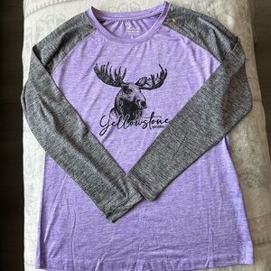 Purple and Gray Yellowstone National Park Women's Top